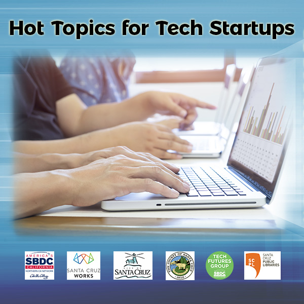 Facebook image for workshop —Hot Topics for Tech Startups.