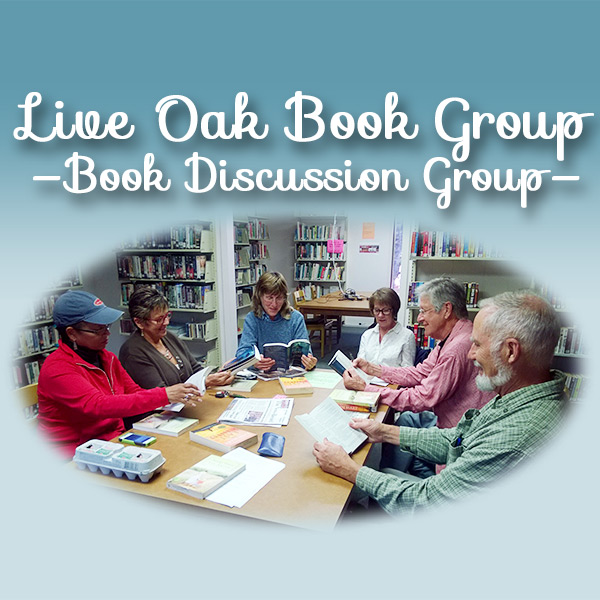 Digital sign for book discussion group.